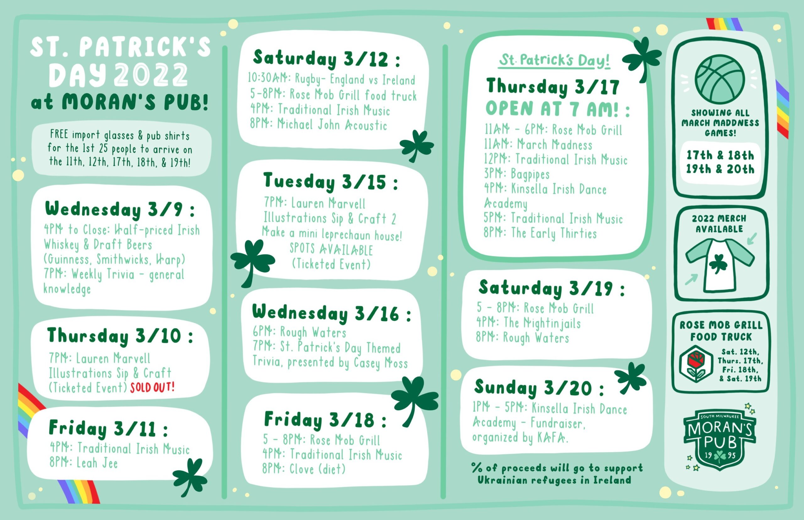 2022 St Patricks Day Schedule